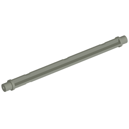 Street Sweeper Brush Axle 1 x 8 (Light Gray)