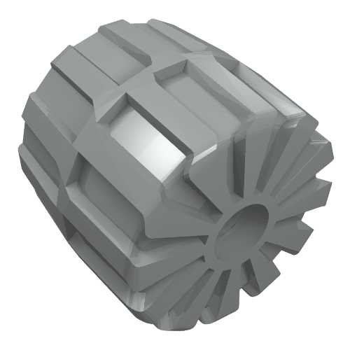 Wheel Hard Plastic Medium (35mm D. x 31mm) (Light Gray)