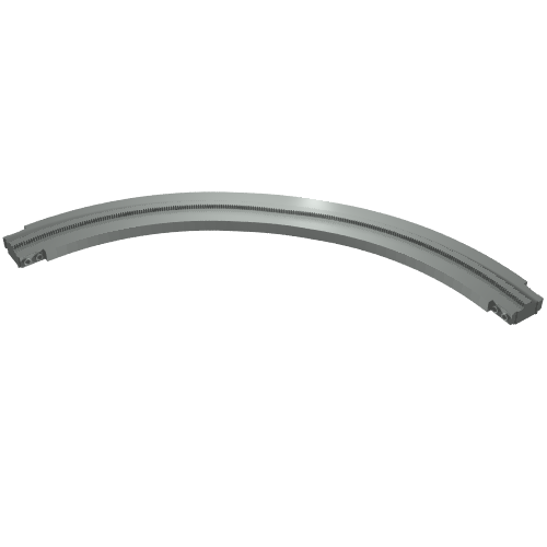 Vehicle Track, Monorail Curve Long (Light Gray)