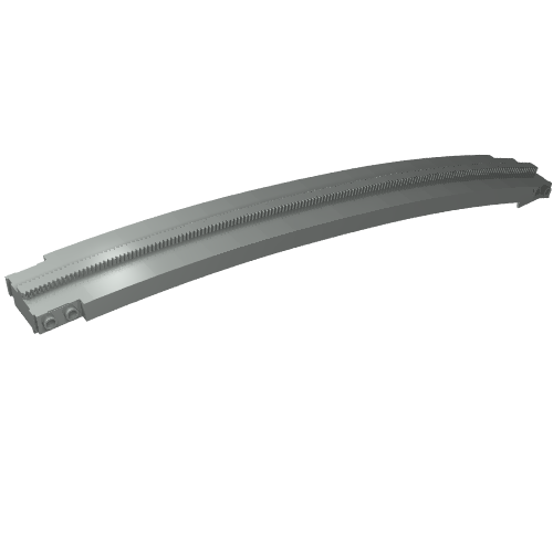 Vehicle Track, Monorail Track Ramp Upper Part (Light Gray)