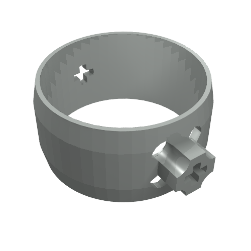 Technic Cylinder 4 x 4 x 1 2/3 with Axle Holes (Light Gray)