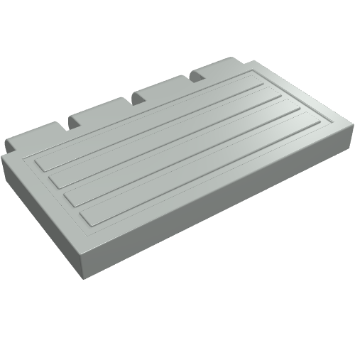 Hinge Train Gate 2 x 4 (Light Gray)