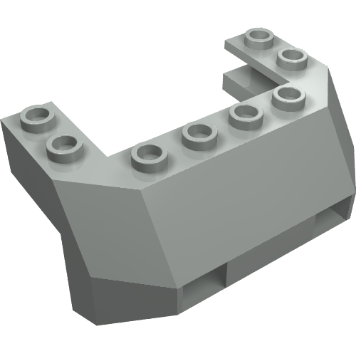 Train Front Sloping Base (Light Gray)