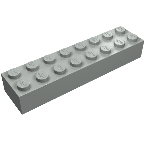 Brick 2 x 8 (Light Gray)
