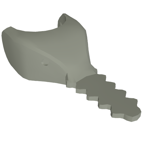 Animal Body Part, Shark / Sawfish Head (Light Gray)