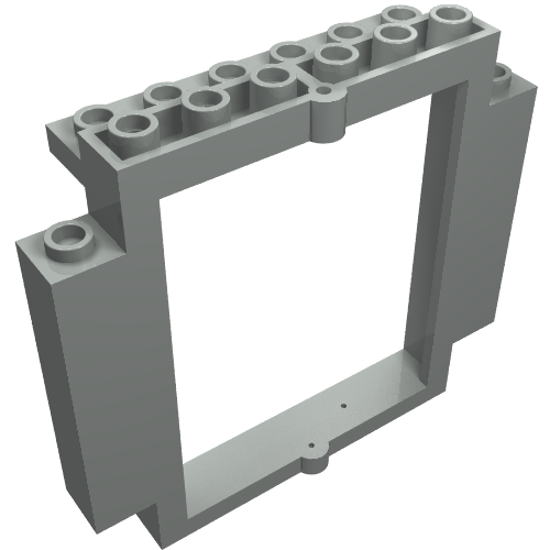 Door Frame 2 x 8 x 6 Swivel with Bottom Notches (Light Gray)
