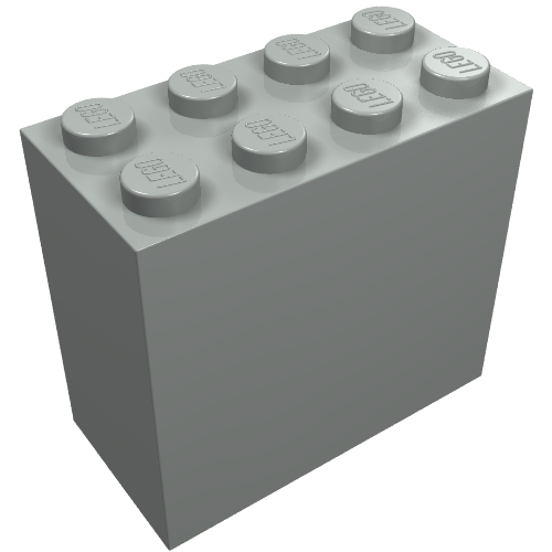 Brick 2 x 4 x 3 (Light Gray)