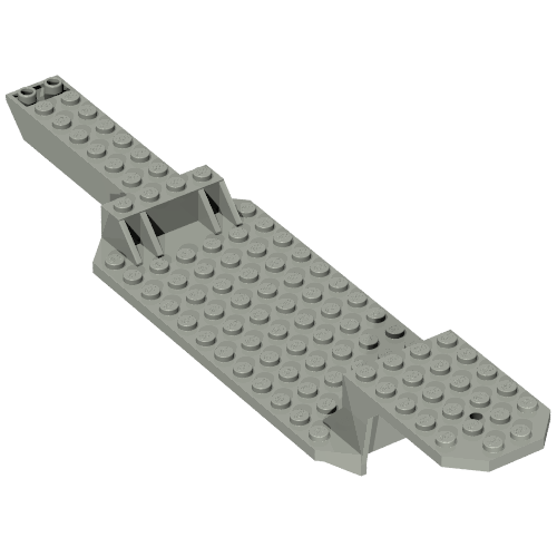Vehicle Base, Trailer 6 x 26 x 2 2/3 (Light Gray)