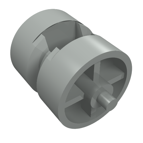 Wheel Centre Wide with Stub Axles [Tricycle] (Light Gray)