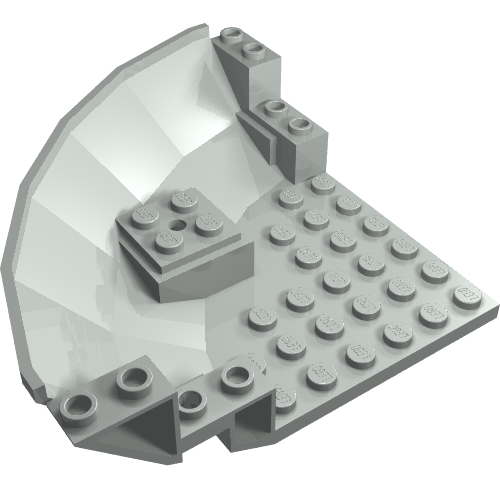 Panel 10 x 10 x 2 2/3 Quarter Saucer Base (Light Gray)