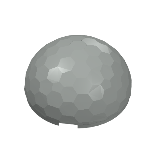 Dome Hemisphere 4 x 4 Multifaceted (Light Gray)