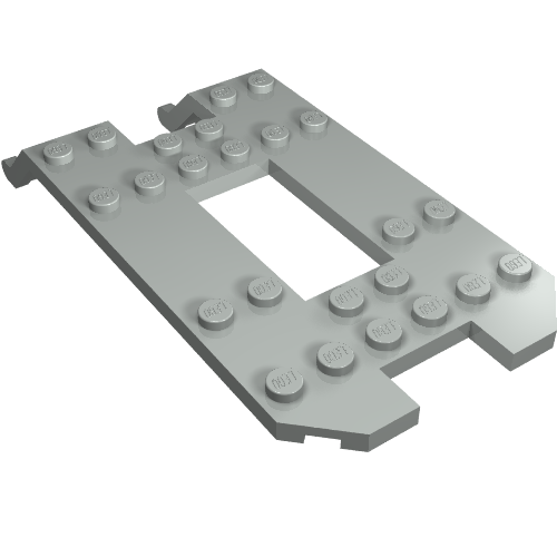 Vehicle Base, Trailer 6 x 12 x 1 1/3 (Light Gray)