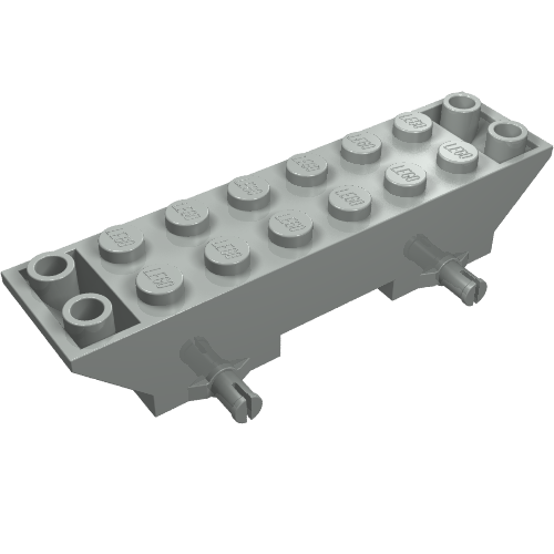 Vehicle Base 2 x 8 x 1 1/3, Inverted Slope Double (Light Gray)