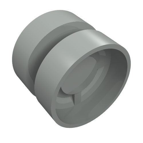 Wheel 18 x 14 with Tread Small Hub (Light Gray)