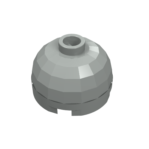 Brick Round 2 x 2 Dome Top, Blocked Open Stud, No Bottom Axle Holder (Light Gray)