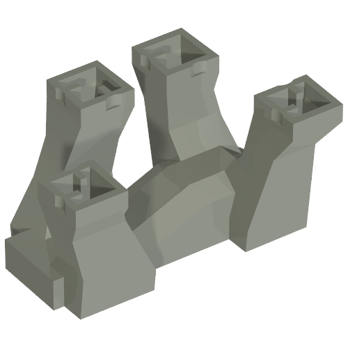 Animal / Creature Body Part, Dinosaur, Triceratops / Stegosaurus / Three-Headed Dog Legs (Light Gray)