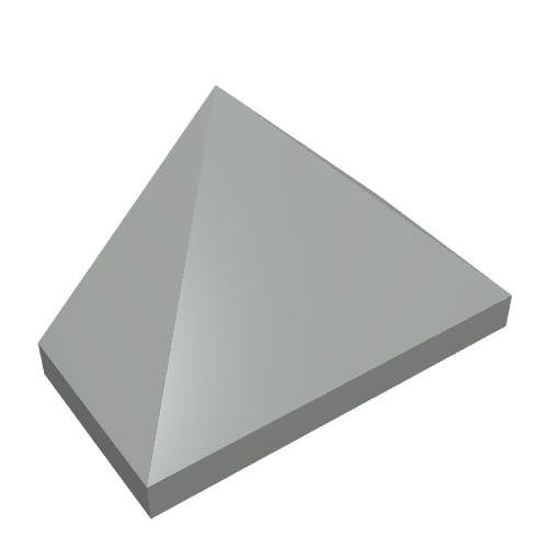Brick Sloped 45° 2 x 1 Triple with Ovoid Bottom Pin (Light Gray)