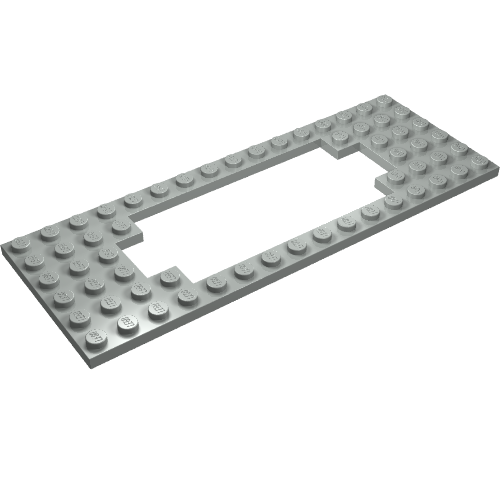 Plate Special 6 x 16 with Motor Opening Wide (Light Gray)