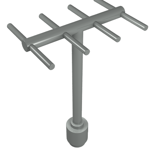 Antenna with Side Spokes (Light Gray)