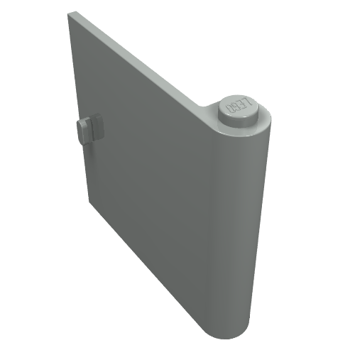 Door 1 x 5 x 4 Right (Light Gray)