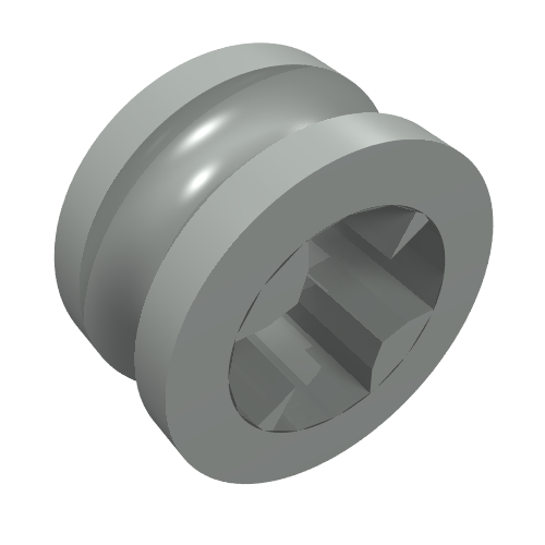 Technic Bush 1/2 Smooth with Axle Hole Reduced (Light Gray)