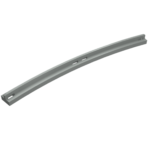 Vehicle Track, Train, Slotted Rail Curved Inside (Light Gray)