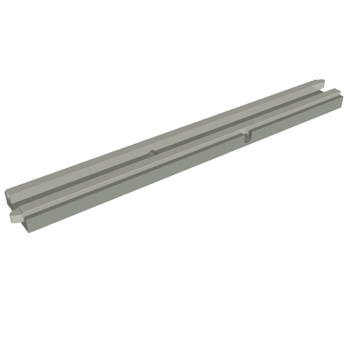 Train Track 12V Conducting Rail Straight (Light Gray)