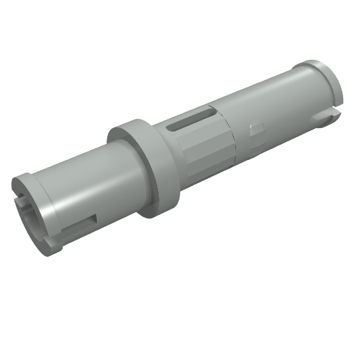 Technic Pin Long without Friction Ridges - Single Slot (Light Gray)