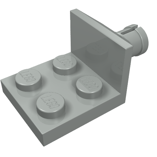 Plate Special 2 x 2 with Helicopter Tail Rotor Holder (Light Gray)