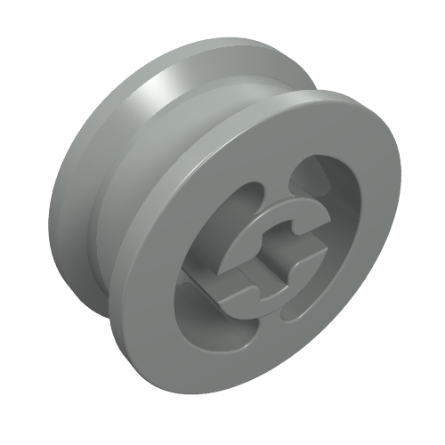 Wheel with Split Axle hole (Light Gray)