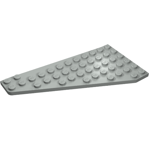 Wedge, Plate 7 x 12 Wing Right (Light Gray)