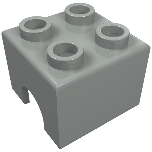 Technic Engine Piston Square 2 x 2 - Old (Light Gray)