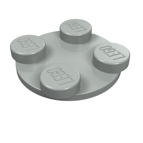 Turntable 2 x 2 Plate - Top (Light Gray)