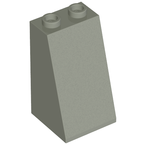 Brick Sloped 75° 2 x 2 x 3 [Hollow Studs] (Light Gray)