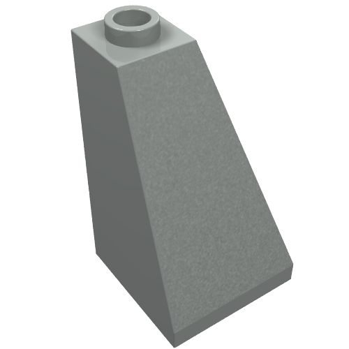 Brick Sloped 75° 2 x 2 x 3 Double Convex (Light Gray)
