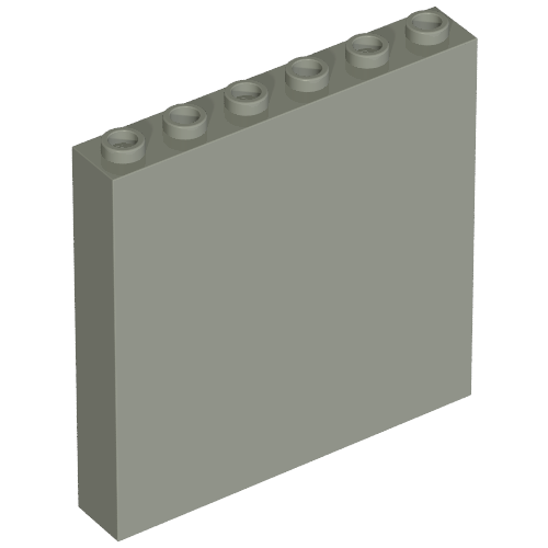 Brick 1 x 6 x 5 (Light Gray)