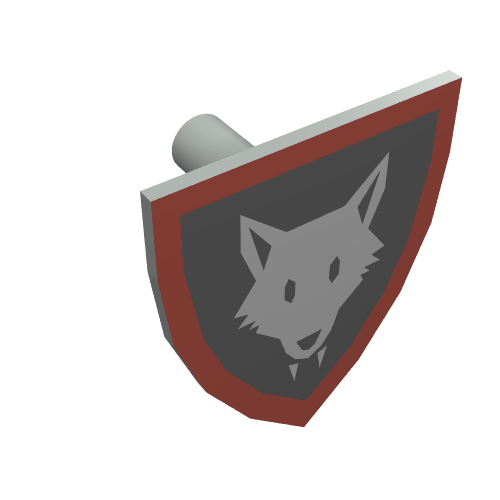 Shield Triangular with Wolfpack Print (Light Gray)