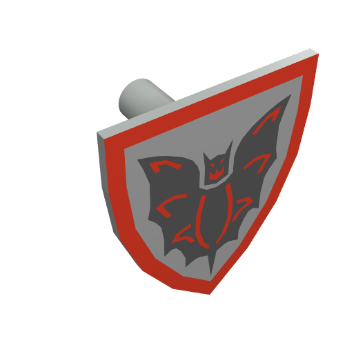 Shield Triangular with Batlord Print (Light Gray)
