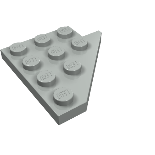 Wedge Plate 4 x 4 Wing Left (Light Gray)