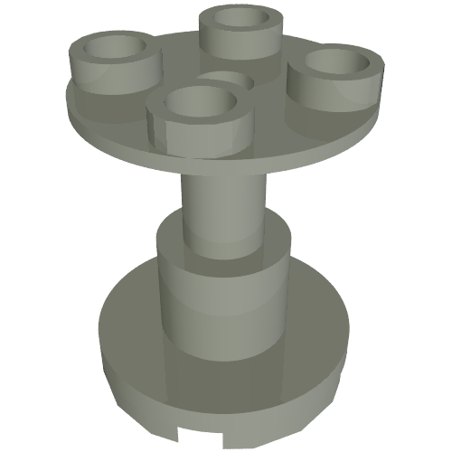 Support Round 2 x 2 x 2 Stand with Blocked Center Hole (Light Gray)