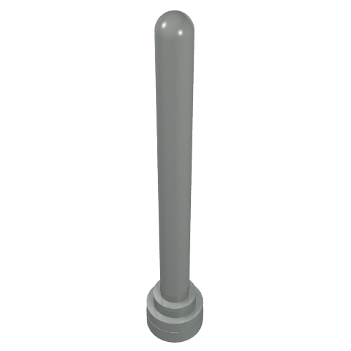 Antenna 1 x 4 with Rounded Top (Light Gray)