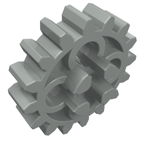 Technic Gear 16 Tooth with Round Holes [Old Style] (Light Gray)