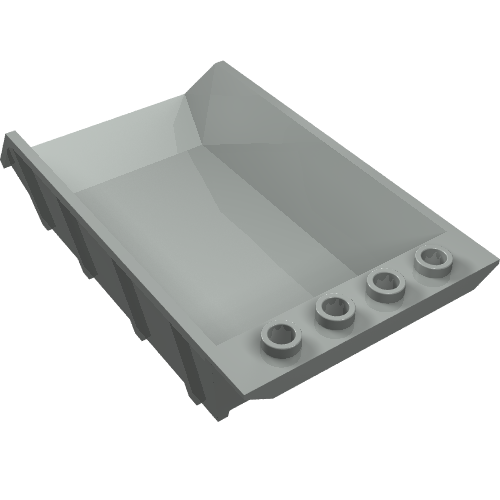 Tipper Bed 4 x 6, Open Studs (Light Gray)