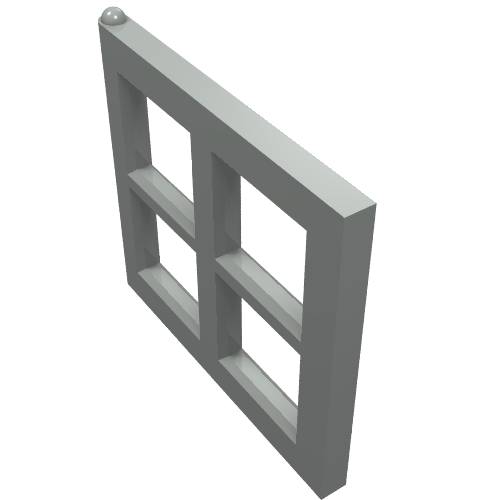 Window 2 x 4 x 3 Pane (Light Gray)