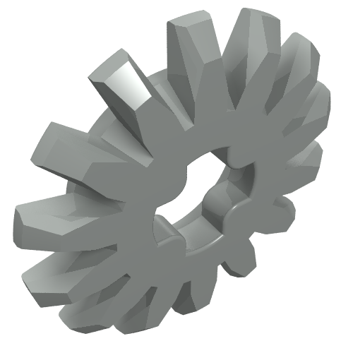 Technic Gear 14 Tooth Bevel (Light Gray)