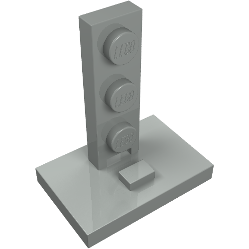 Bracket 2 x 3 - 1 x 3 (Train Signal Stand) (Light Gray)