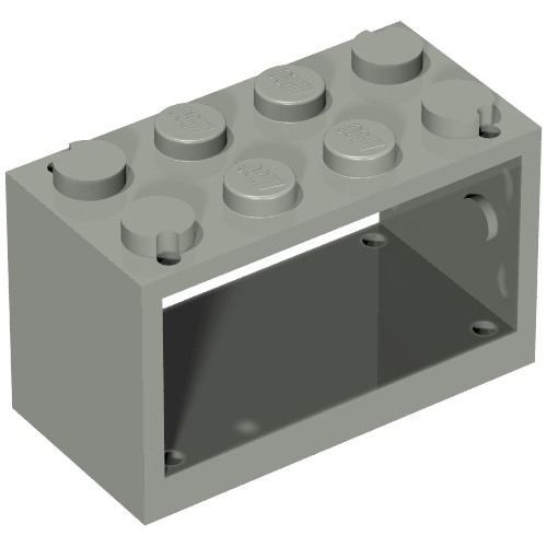 String Reel 2 x 4 x 2 Holder With Closed Studs (Light Gray)