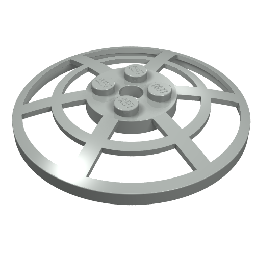 Dish 6 x 6 Inverted, Radar / Webbed [No Anti-studs] (Light Gray)
