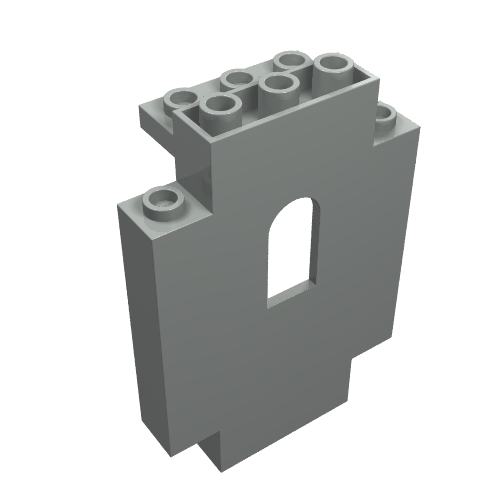 Panel 2 x 5 x 6 Wall with Arched Window (Light Gray)