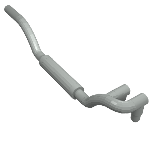 Exhaust Pipe Twin Inlet 11L Right (Light Gray)